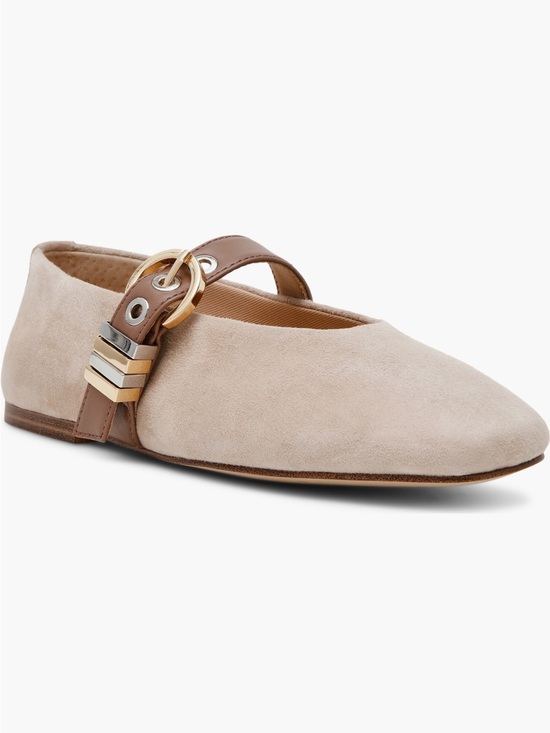 Steve Madden Shoes - NEW Steve Madden Lucia Mary Jane Flat in Taupe Suede